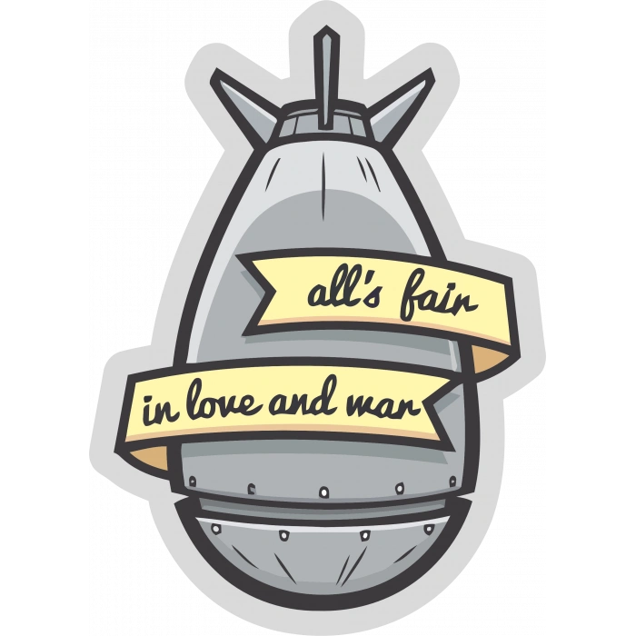 Bomba Sticker 10x10 cmRenkli Sticker