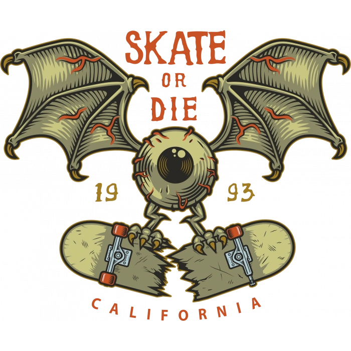 skate sticker 10x10 cmRenkli Sticker