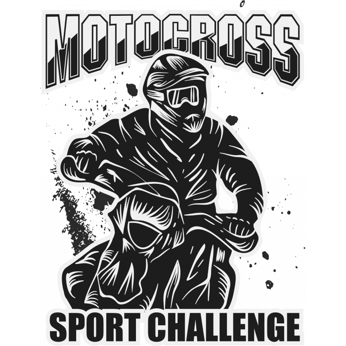 Motocross Sport Challenge Sticker 10x10 cmRenkli Sticker