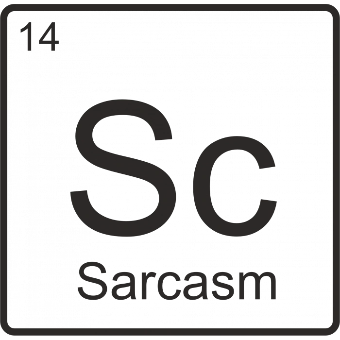Sc sarcasm sticker 10x10 cmRenkli Sticker