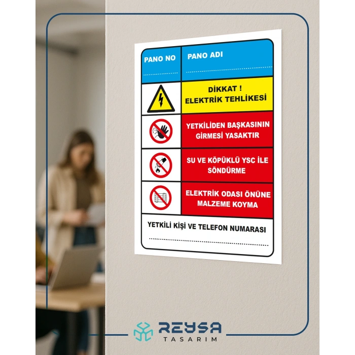 Elektrik Pano Numaralandırma Sticker 20X28 Cm