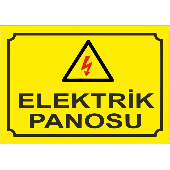 Elektrik Panosu 21x29 Arkası Yapışkanlı Sticker 20X28 Cm