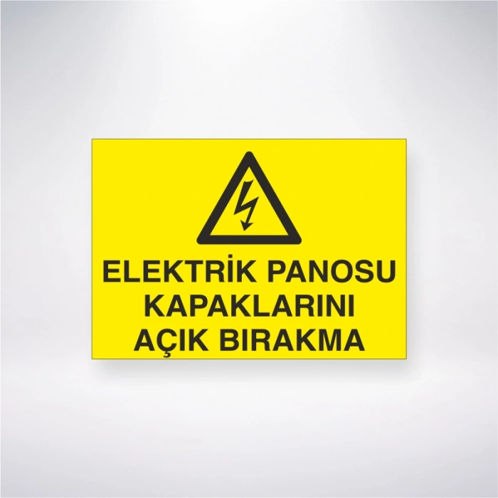 Elektrik Panosu Kapaklarını Açık Bırakma Sticker 20X28 Cm