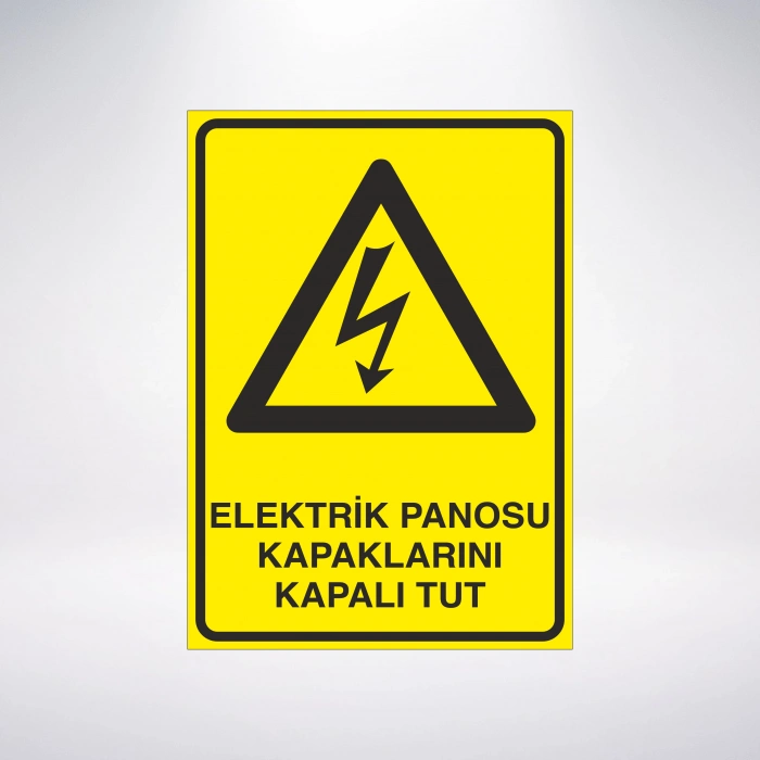 Elektrik Panosu Kapaklarını Kapalı Tut 21x29 Arkası Yapışkanlı Sticker 20X28 Cm