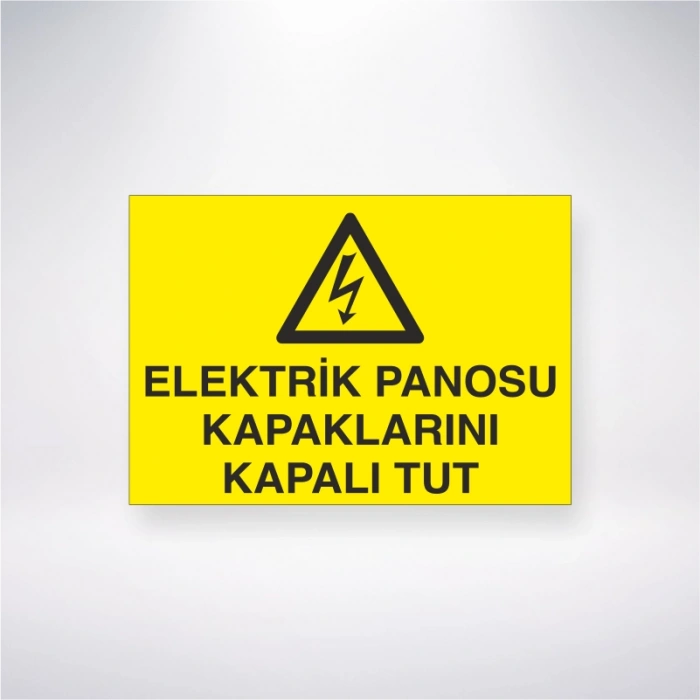 Elektrik Panosu Kapaklarını Kapalı Tut Sticker 20X28 Cm