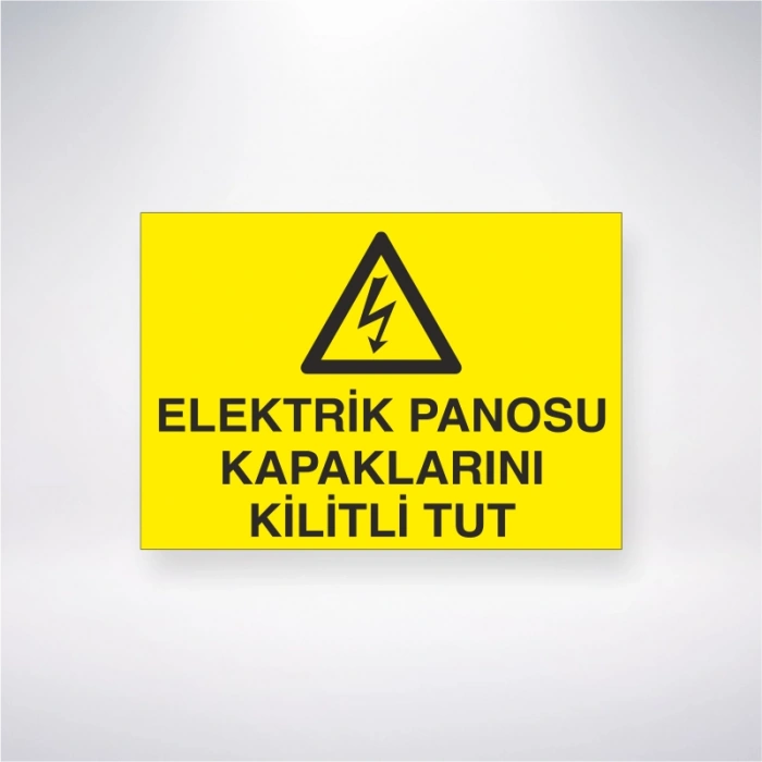Elektrik Panosu Kapaklarını Kilitli Tut Sticker 20X28 Cm