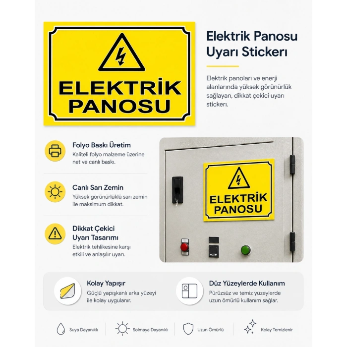 Elektrik Panosu Sticker 20X28 Cm
