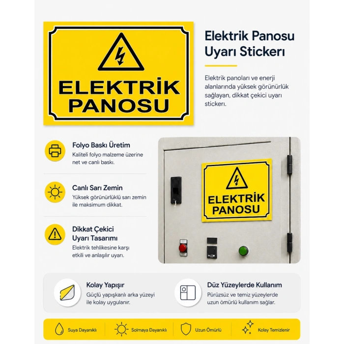 Elektrik Panosu Sticker 20X28 Cm