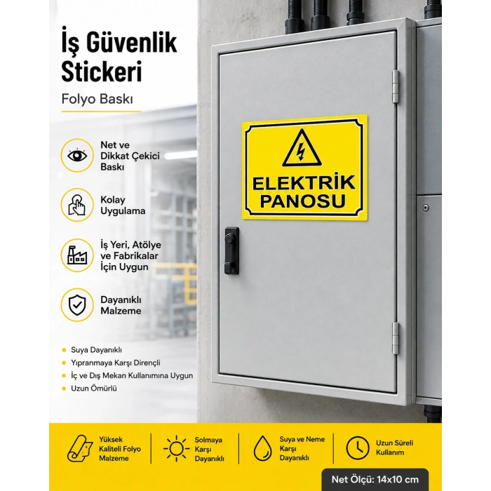 Elektrik Panosu Sticker 20X28 Cm
