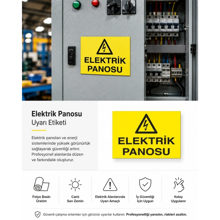 Elektrik Panosu Sticker 20X28 Cm