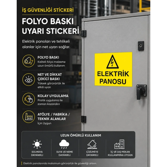 Elektrik Panosu Sticker 20X28 Cm