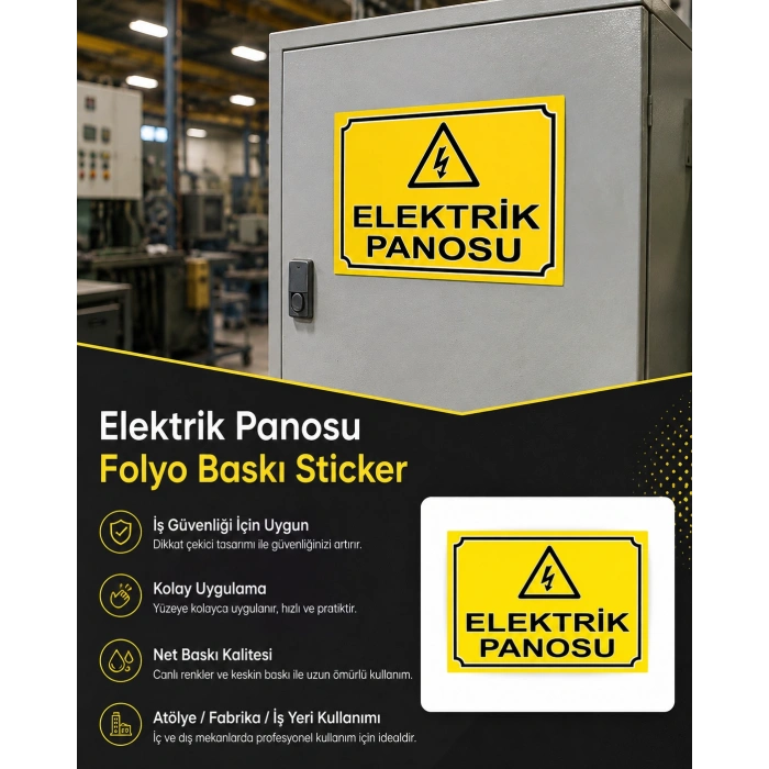 Elektrik Panosu Sticker 20X28 Cm
