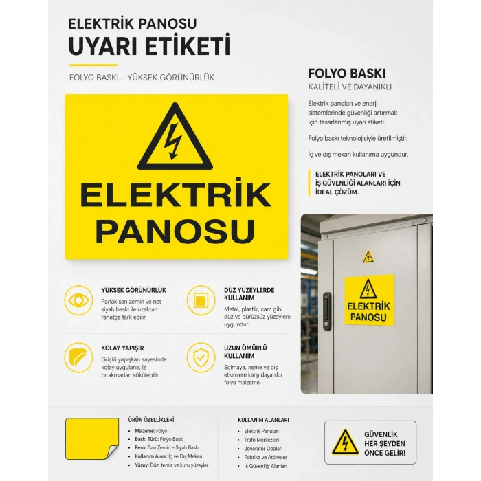 Elektrik Panosu Sticker 20X28 Cm