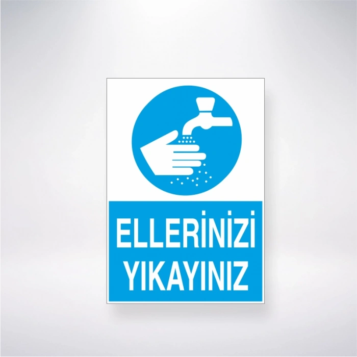Ellerinizi Yıkayınız Sticker 20X28 Cm