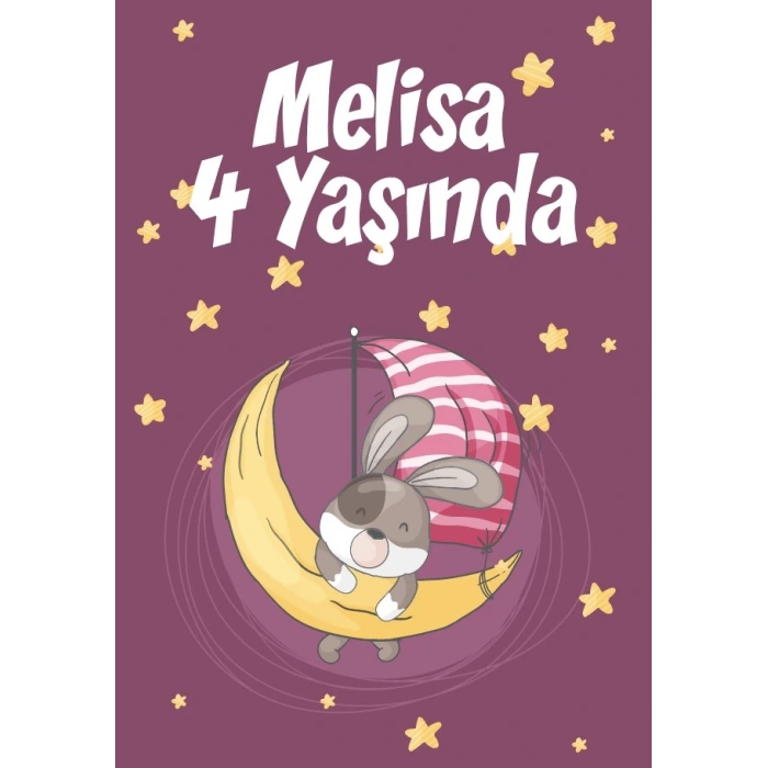 Sevimli Kedi Temalı Doğum Günü Afişi 50X70 cm