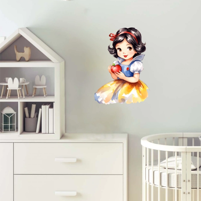 Elmalı Prenses Masal Kızı Duvar Stickerı