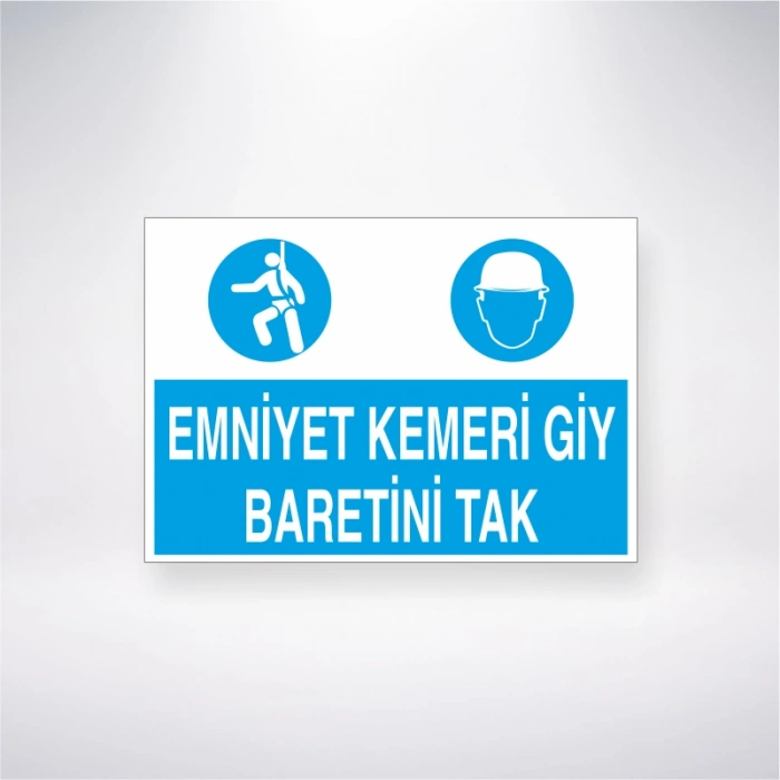 Emniyet Kemeri Giy Baretini Tak Sticker 20X28 Cm