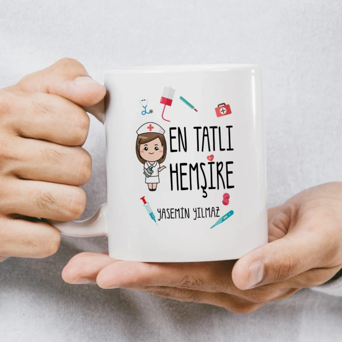 En Tatlı Hemşire İsme Özel Kupa