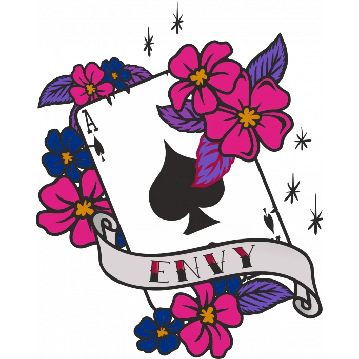 Envy ve Kart Sticker 10x10 cmRenkli Sticker