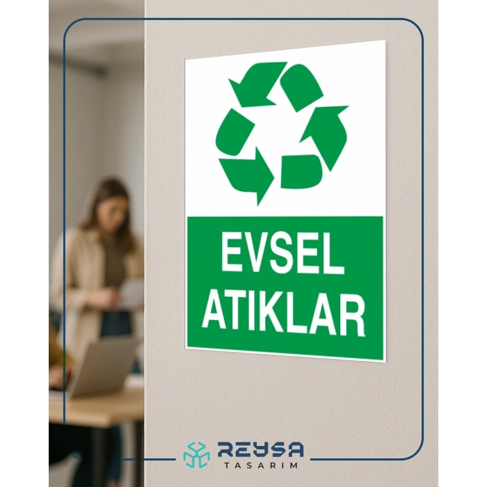 Evsel Atıklar Sticker 20X28 Cm