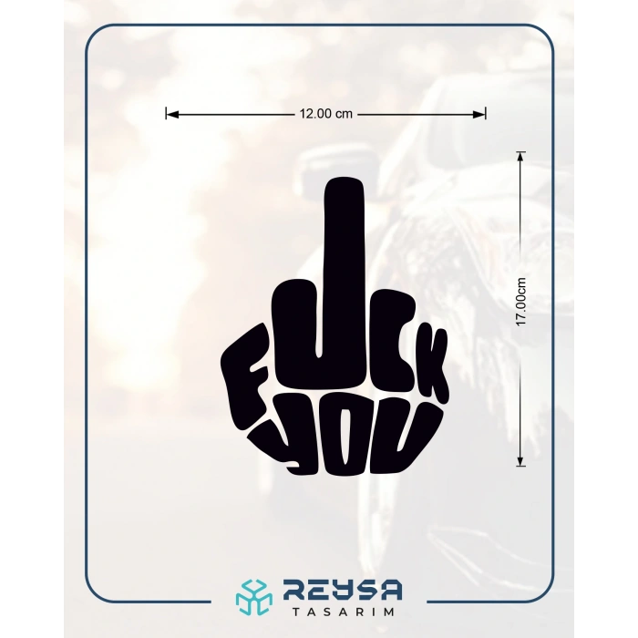 F*ck You Sticker 17x17 Cm Siyah