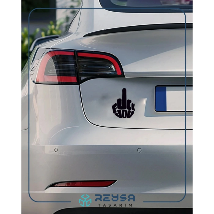 F*ck You Sticker 17x17 Cm Siyah