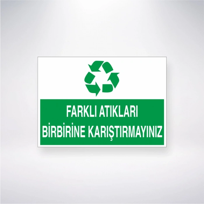 Farklı Atıkları Birbirine Karıştırmayınız Sticker 20X28 Cm