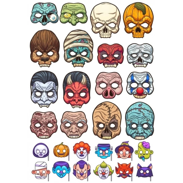 Farklı Yüzler Sticker Set 26 Parça Telefon, Tablet, Defter, Laptop Sticker