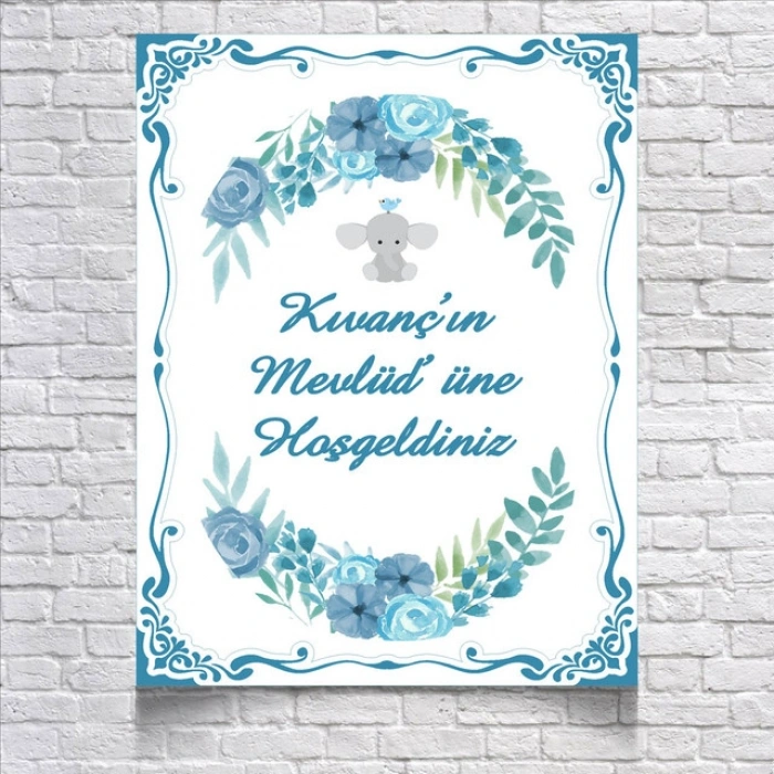 Fil Temalı Mevlüd Afişi  35X50 Cm