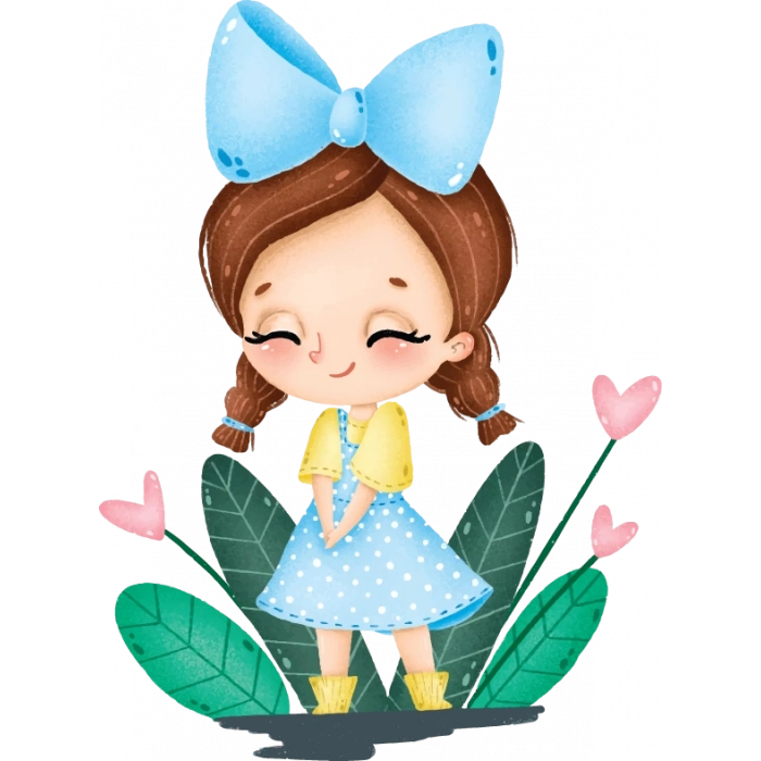 Fiyonklu Kız Duvar Stickerı