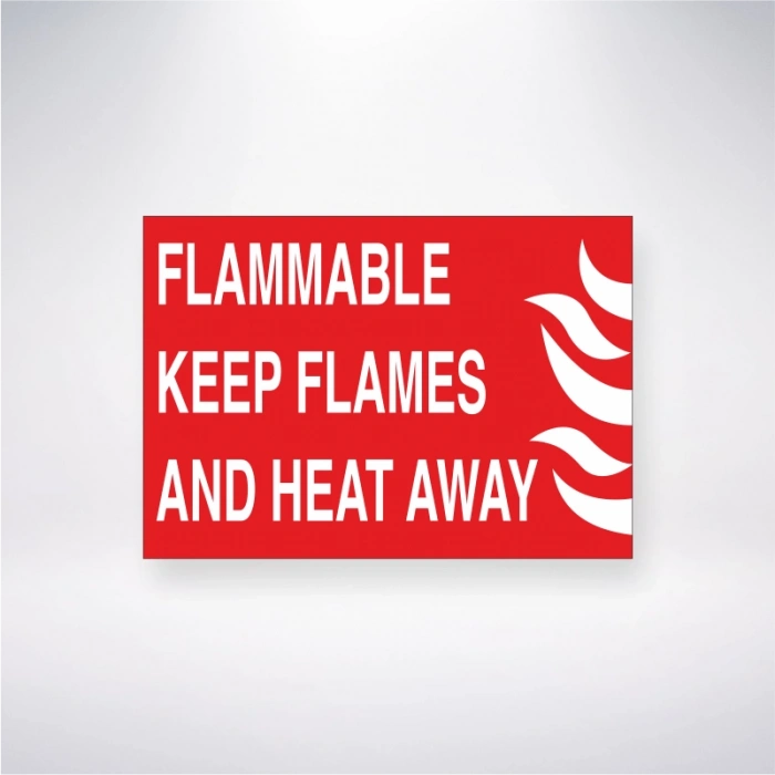 Flammable Keep Flames And Heat Away Sticker 20X28 Cm