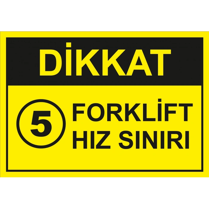 Forklift Hız Sınırı Sticker 20X28 Cm
