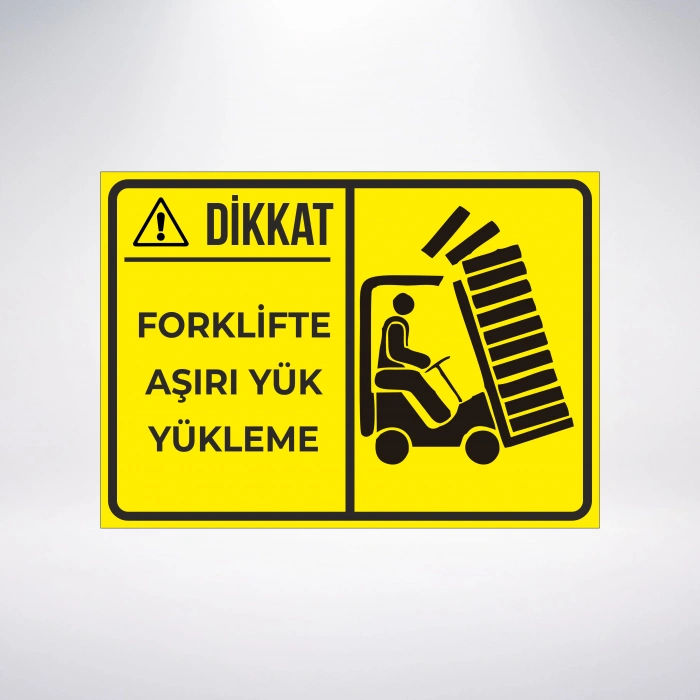 forklite aşırı yük yükleme Sticker 20X28 Cm
