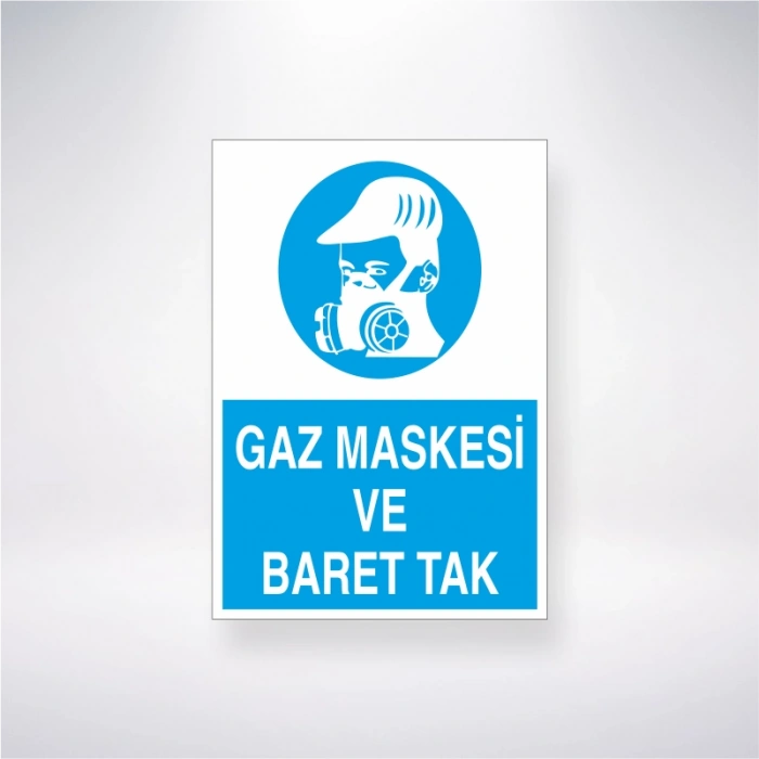 Gaz Maskesi ve Baret Tak Sticker 20X28 Cm