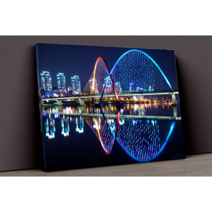 Gece Ve Şehir Hayatı Kanvas