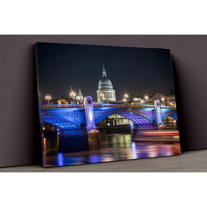 Gece Ve Şehir Hayatı Kanvas