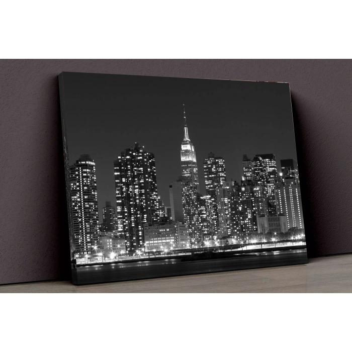 Gece Ve Şehir Hayatı Kanvas