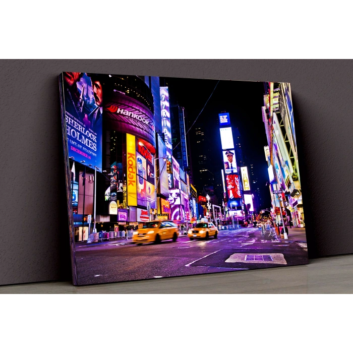 Gece Ve Şehir Hayatı Kanvas