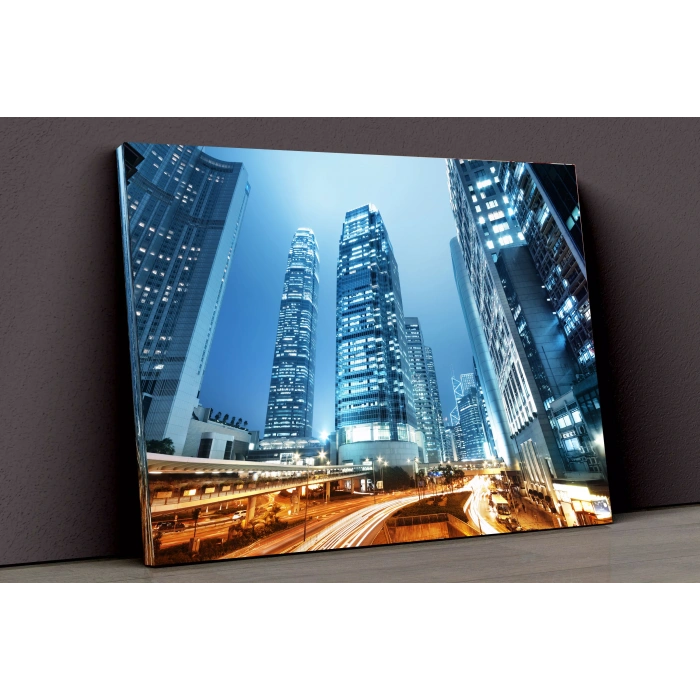 Gece Ve Şehir Hayatı Kanvas