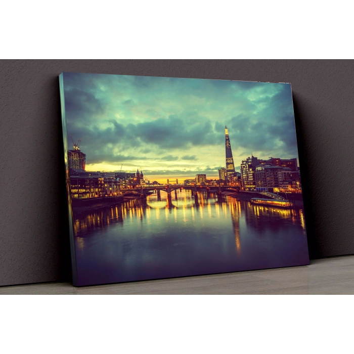 Gece Ve Şehir Hayatı Kanvas