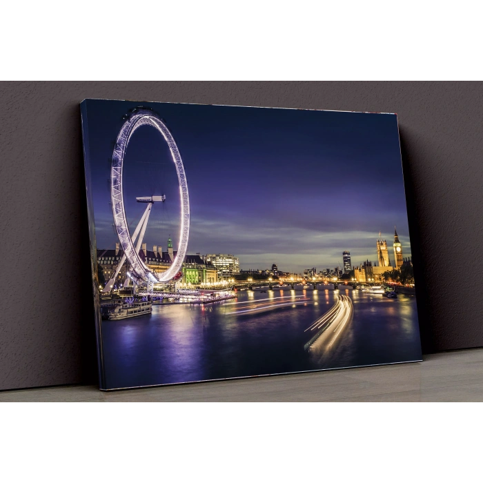 Gece Ve Şehir Hayatı Kanvas