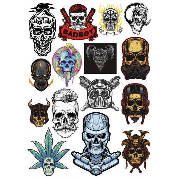 Gergedan Stciker Set-4 15 Parça Telefon, Tablet, Defter, Laptop Sticker