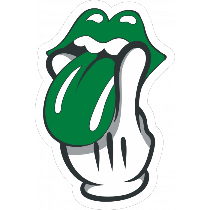 dudaklar sticker 10x10 cmRenkli Sticker