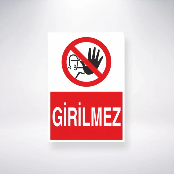 Girilmez Sticker 20X28 Cm