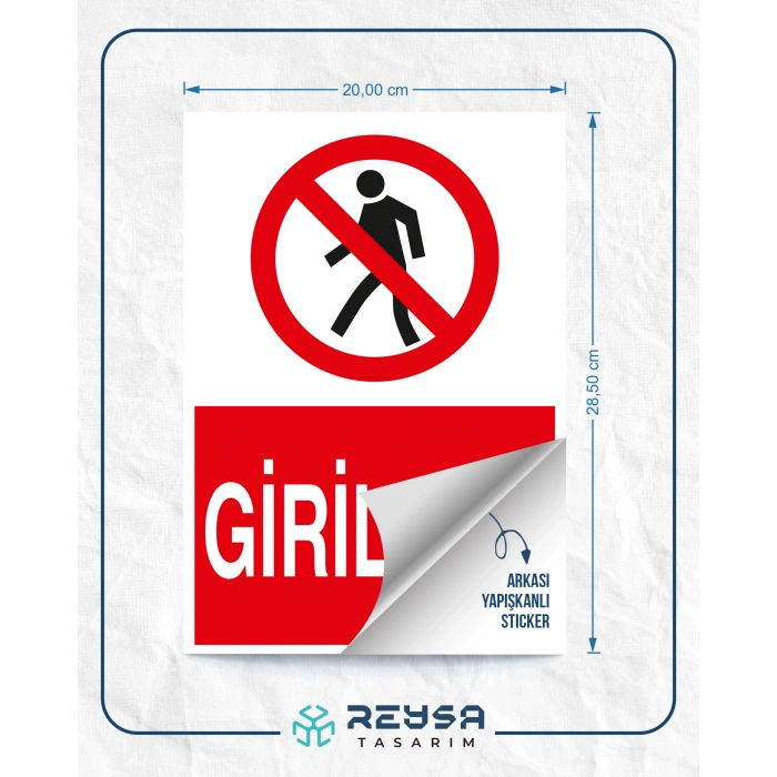 Girilmez Sticker 20X28 Cm