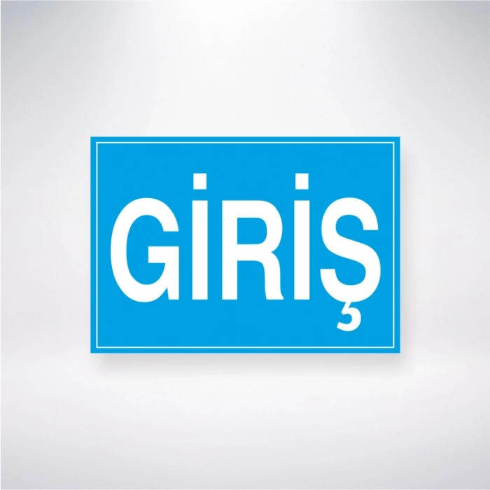 Giriş Sticker 20X28 Cm