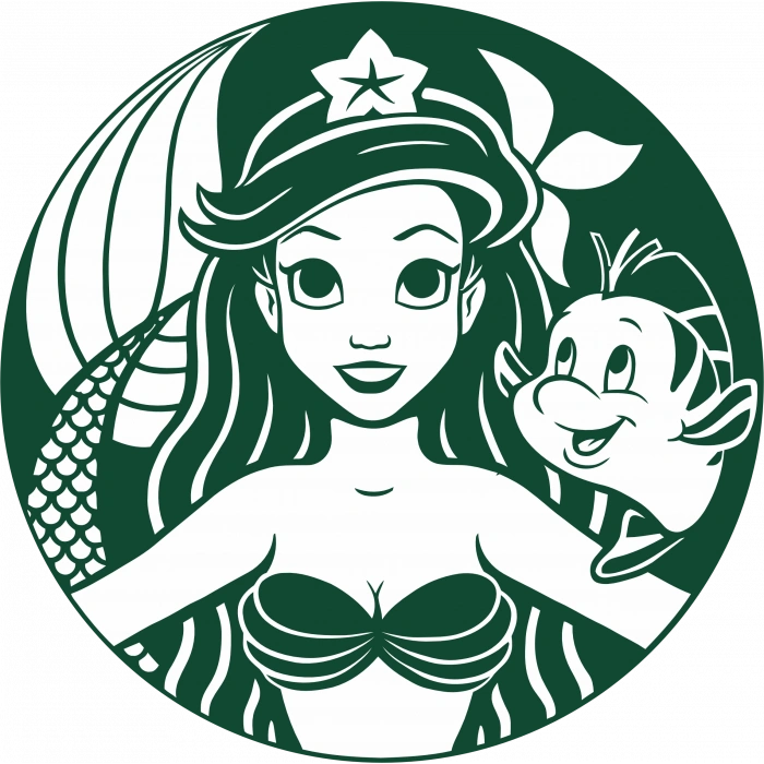 denizkızı sticker 10x10 cmRenkli Sticker