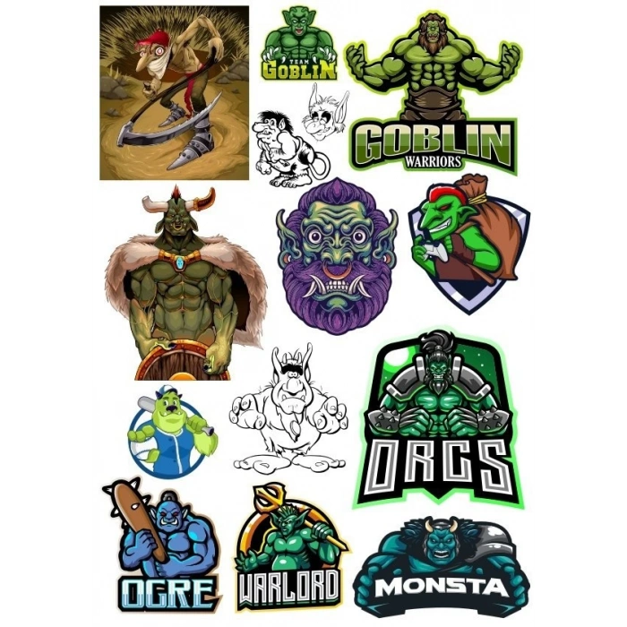 Goblin Sticker Set 13 Parça Telefon, Tablet, Defter, Laptop Sticker