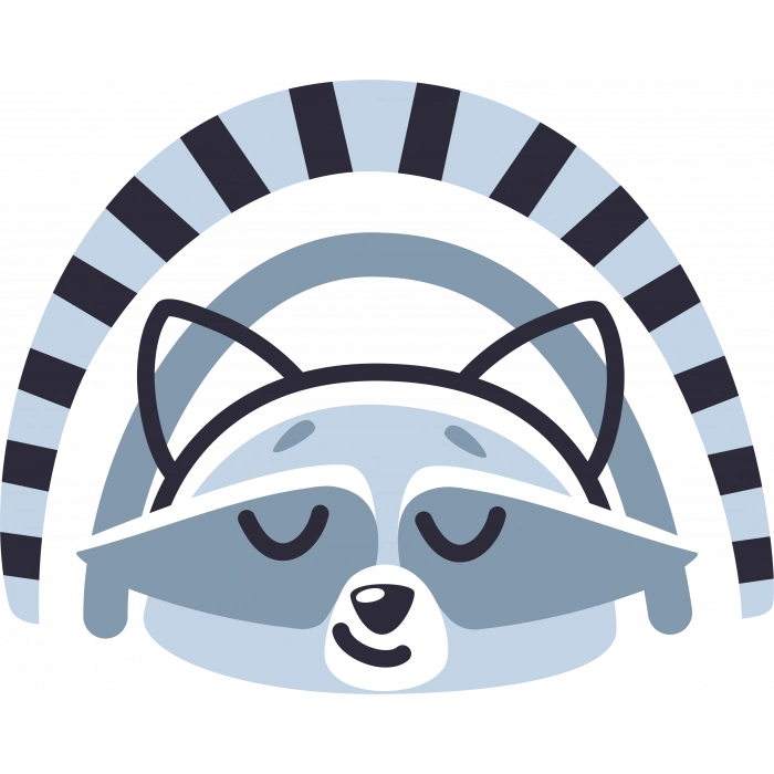 Gökkuşağı Altında Uyuyan Rakun