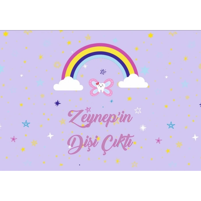 Gökkuşağı Temalı Diş Buğdayı 50X70 Cm